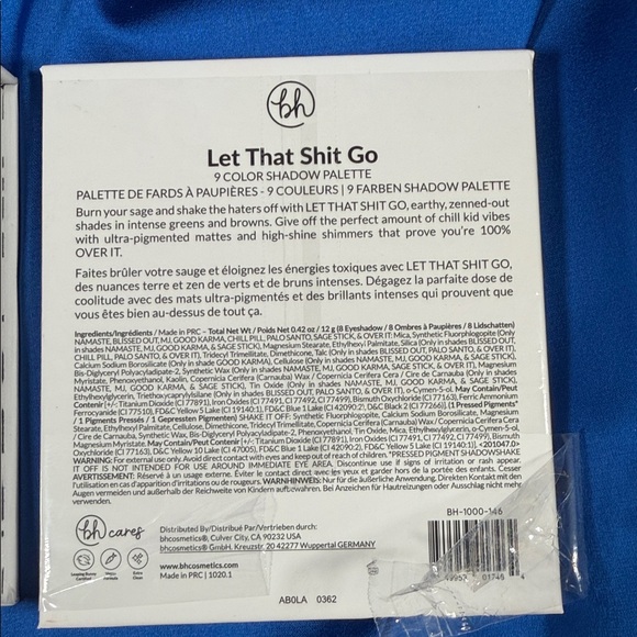 BH Cosmetics 2 eyeshadow pallets-18 colors-“F*ck Off” and “Let That Sh*t Go” - Picture 8 of 8